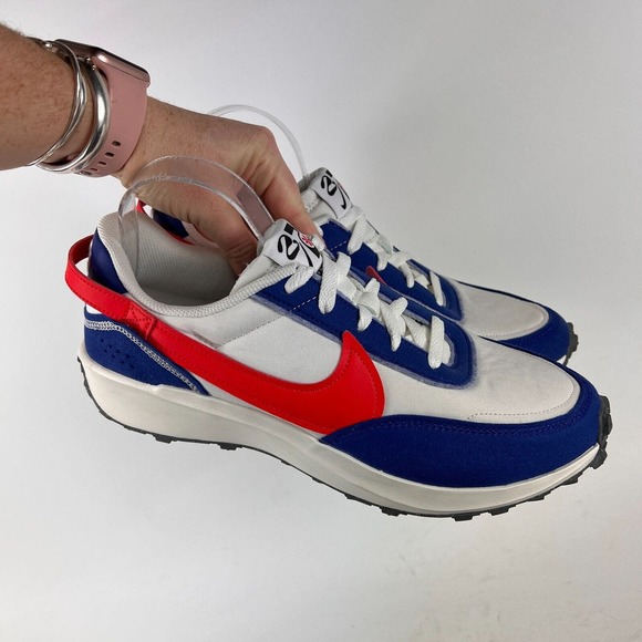 Nike Waffle Debut Swoosh mens size 10.5 phantom habanero red royal athletic shoe - Picture 10 of 11